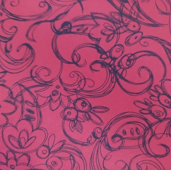 Sandra Silk Rich Red Black Midi Skirt - Picture 5 of 7